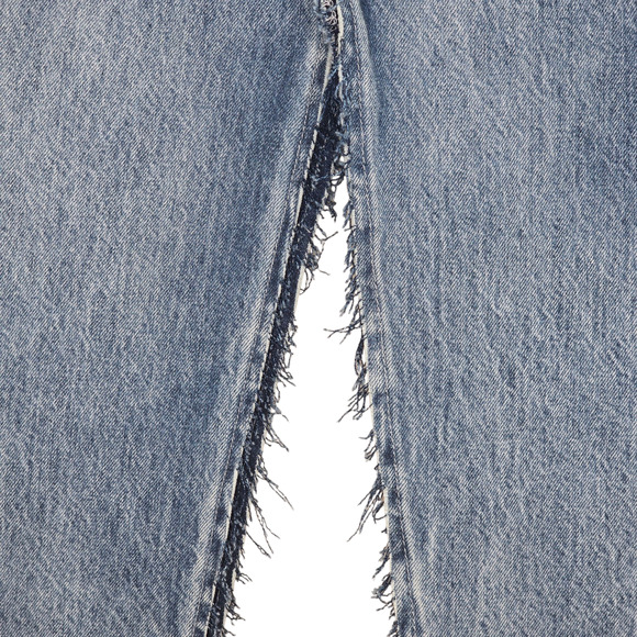 Pistola Kaia Denim Midi Skirt Blue Cult Front Back Slit Size 25 - Picture 7 of 12